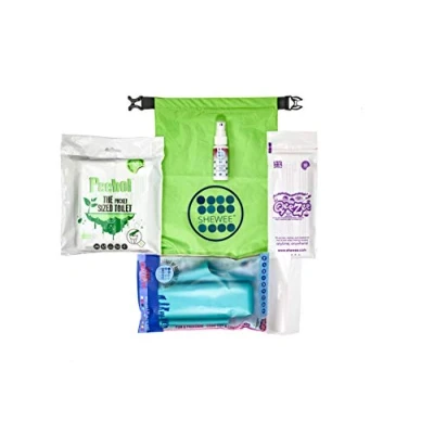 Image of SHEWEE Car &amp; Camp Pack Reusable Pee Funnel The Original Female Urination Device Since 1999! Quickly, Easily and Discreetly, Wee Standing Up Without Removing Clothing (Aqua)