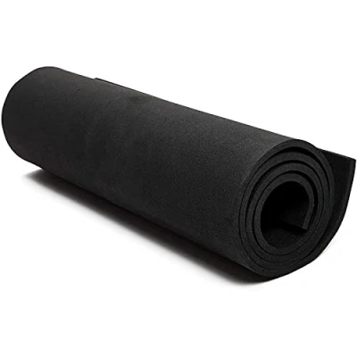 Image of Black EVA Foam Sheets Roll, Cosplay Crafts (6mm, 34.8 cm x 99.1 cm)