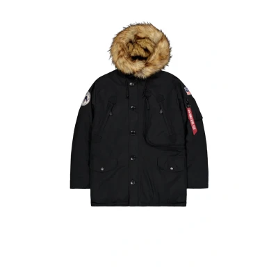 Image of Alpha Industries Polar Parka, Men&#039;s, Size: Small, Black