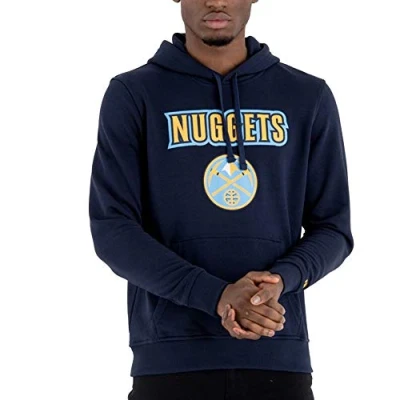 Image of adidas Men Denver Nuggets Hooded Pullover Men&#039;s Blue, S