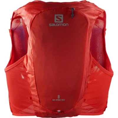 Image of Salomon Adv Hydra Vest 8 Unisex Hydration Trail running Hiking, Comfort and Stability, Quick Access to Hydration, Simplicity, Red, S
