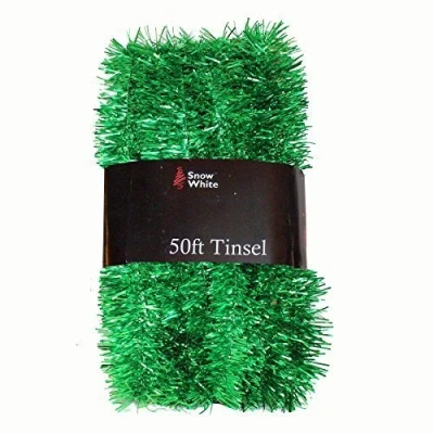 Image of PMS 50FT X 2&quot; APPLE GREEN TINSEL W/WRAP AROUND PVC COATED CA