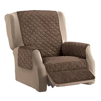 Image of Reversible Water Repellent Furniture Protector Protects from Spills, Stains, Dirt, Scuffs and Pet Hair Armchair in Brown