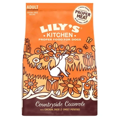 Image of Lily&#039;s Kitchen Natural Adult Dry Dog Food Chicken &amp; Duck Grain Free Recipe 4 x 1kg
