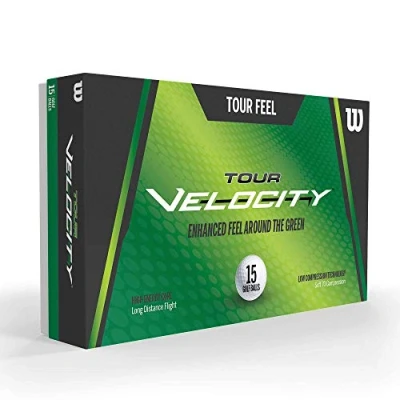 Image of Wilson Golf Tour Velocity Feel, 15 Balls, White, Compression 70, Ionomer for a Comfortable WGWR75000