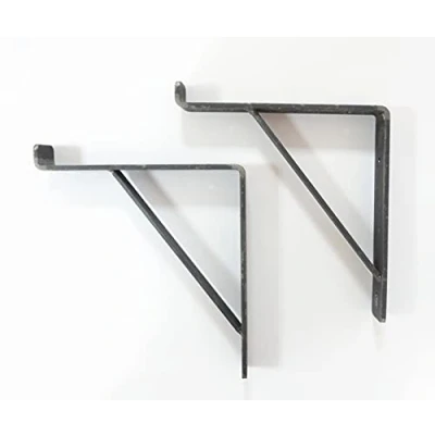 Image of Scaffold Board Shelf Brackets Industrial Rustic Bracket x 2 Heavy Duty Made in The UK Including Fixings