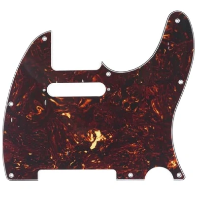 Image of Musiclily 8 Hole Tele Pickguard Scratch Plate for Fender USA/Mexican Standard Telecaster Modern Style Electric Guitar, 4Ply Tortoise Shell