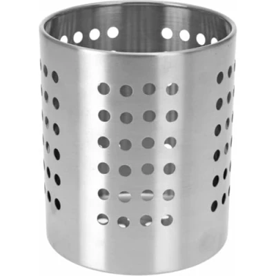 Image of Stainless Steel Kitchen Cutlery Holder Pot Utensil Drying Rack Caddy Case Multi Purpose Organiser for Silverware 13cm