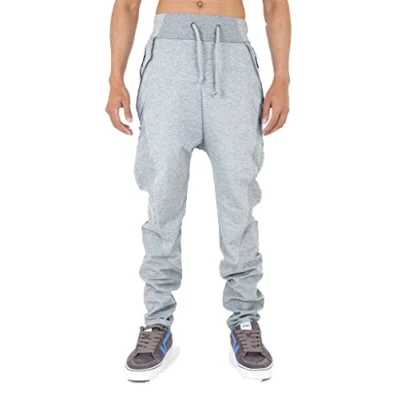Image of Arrested Development Mens Drop Crotch Skinny Fit Sweatpants Grey 34r