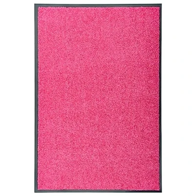 Image of vidaXL Indoor/Outdoor Pink Doormat Non Slip, Machine Washable, and Durable with 100% Polyamide Surface Material