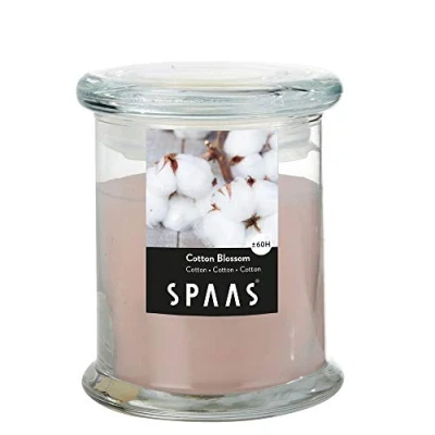 Image of Spaas Scented Candle in Household Jar, ± 60 Hours, Cotton Blossom