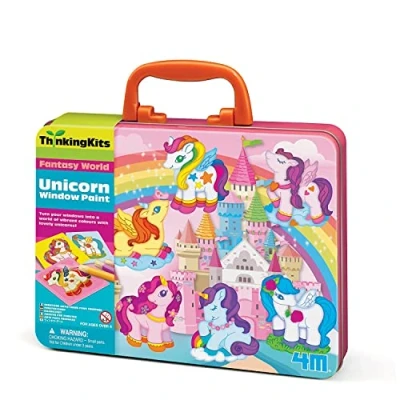 Image of 4M 404735 Thinking Kits Unicorn Window Paints, 1 Count (Pack of 1)