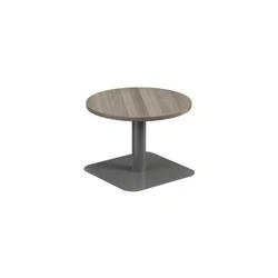 Image of Vivace 600mm Low Table Grey Oak Top and Silver Legs Ref CH2683SVGO