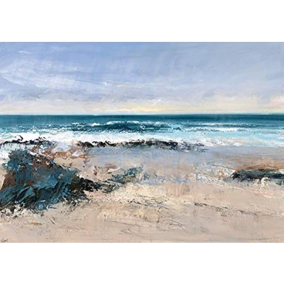 Image of the Art Group (Watching Waves Canvas Print, Multi Coloured, 85 x 120cm