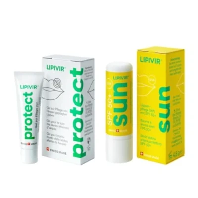 Image of Lipivir Total Lip Care Bundle, Cold Sore Prevention Gel with Manuka Oil + SPF 50+ Sun Balm Stick, Complete Vegan &amp; Cruelty Free Protection for Healthy, Smooth Lips