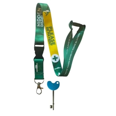 Image of Hidden Disability Lanyard with Compatible Radar/NKS Disabled Toilet Key