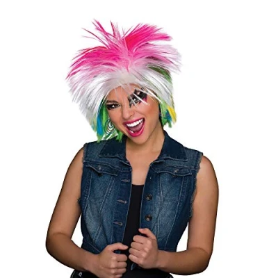 Image of Bristol Novelty BW734 80’s Pop Icon Wig for Women Multicolor 80&#039;s Female, Multi Colour, One Size