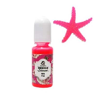 Image of Brussels08 10g/Bottle Epoxy Resin Liquid Pigment UV Coloring Dye Colorant Art Crafts Odorless Color for Jewelry Making Silicone DIY Handmade Pink