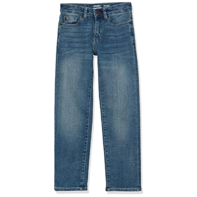 Image of Amazon Essentials Boys&#039; Regular Straight Cut Jeans, Light Wash, 12 Years Plus