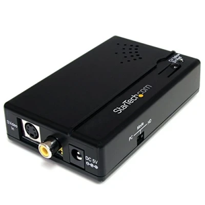 Image of StarTech.com composite and S video to HDMI converter with Audio video, black VID2HDCON