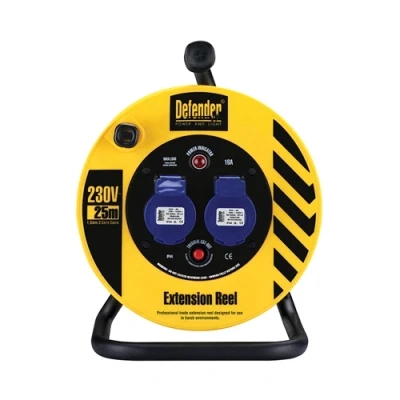 Image of Defender Light Industrial Reel 2 Way 25m 230V 16A