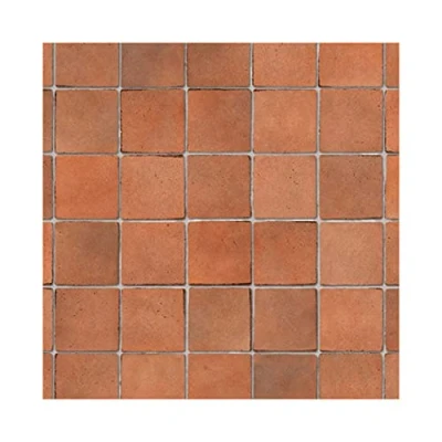 Image of Melody Jane Dolls House Terracotta Effect Small Tiles Card Sheet Flooring1:12 Scale