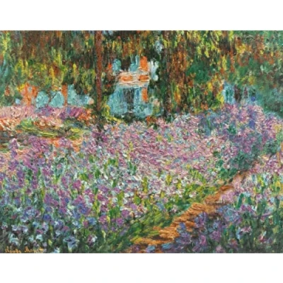 Image of liziciti Monet 5D Diamond Painting Kits, Full Drill Famous Paintings Collection for Home Wall Decor DIY, 12x16in (The Iris Garden at Giverny)