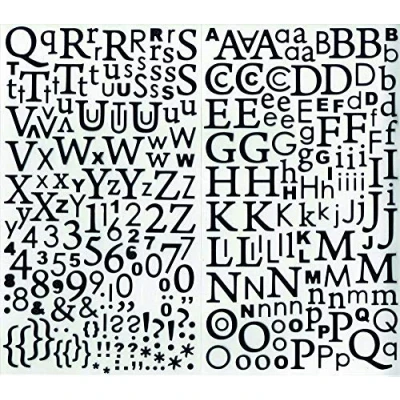Image of Artemio 300 Piece Glitter Alphabet, Black
