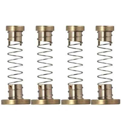 Image of Fudeshe 4 Pack T8 Anti Backlash Spring Loaded Nut,T8 Screw Copper Nut Eliminator Nut,3D Printer Parts for 8mm Lead