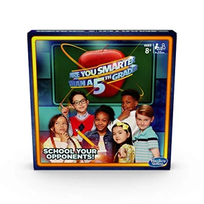 Image of Hasbro Gaming are You Smarter Than a 5th Grader Board Game for Kids Ages 8 &amp; Up