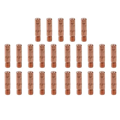 Image of 0.6mm Mig Welding Welder Round Contact Tips for MB15 Euro Torches 25pk