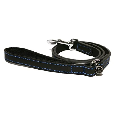 Image of Rosewood Luxury Leather Dog Lead, 40 x 3/4 inch, Black