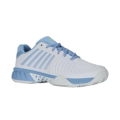 Image of K Swiss Women&#039;s Express Light 3 Tennis Shoe, Wht Dutch Canal Green, 5.5 UK