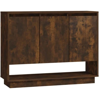 Image of vidaXL Sideboard Smoked Oak 97x31x75 cm Engineered Wood