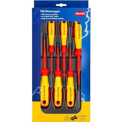 Image of Knipex VDE Screwdriver Set PlusMinus / Slotted (self service card/blister) 00 20 12 V05