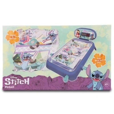 Image of BONAFIDE Stitch Pinball Machine, Electronic Table Pinball, Mini game Light and Sound Effects, Digital Counter Action reflex for children