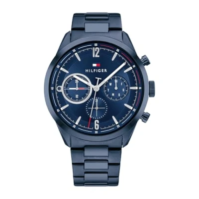 Image of Tommy Hilfiger Analogue Multifunction Quartz Watch for Men with Blue Stainless Steel Bracelet 1791945