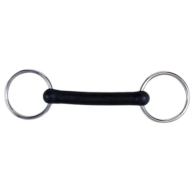 Image of Korsteel Flexi Rubber Mullen Mouth Loose Ring Snaffle Bit, 5&quot;
