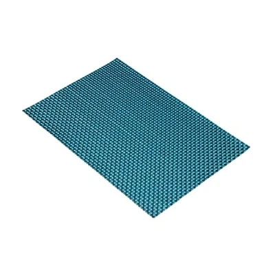 Image of KitchenCraft Woven Vinyl Placemat, 45 x 30 cm (17.5&quot; 12&quot;) Turquoise Weave, Tuquoise