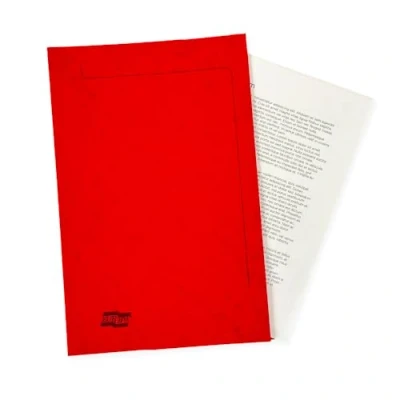 Image of Exacompta Ref 4828Z Europa Square Cut Folder, 265gsm Genuine Premium Pressboard, 240 x 30mm, Suitable for A4 Documents, FSC Certified Red, Pack of 50