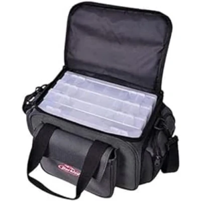 Image of Berkley Ranger Luggage Fishing Bags with Tackle Boxes and Spacers Non Corrosive Zipslides, Large Maxi, Grey