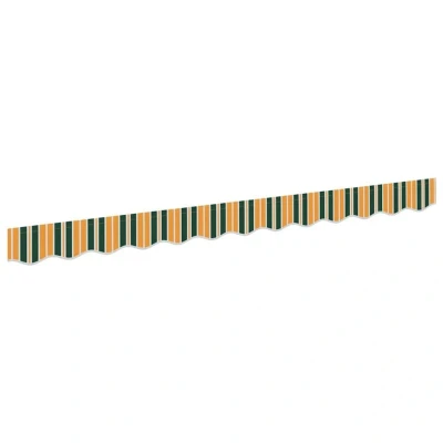 Image of vidaXL Awning Valance for 2.5 m Frame Green and Yellow 2.3x0.2