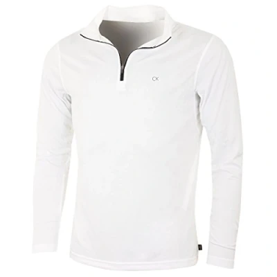 Image of Calvin Klein Mens Harlem 1/4 Zip Pullover White L