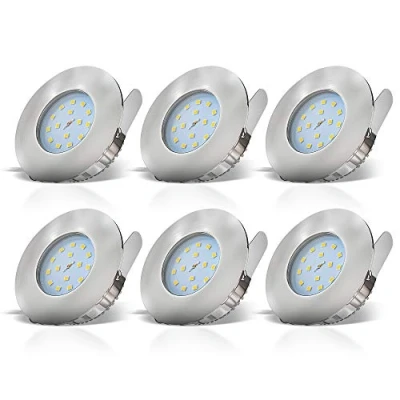Image of B.K.Licht I LED recessed Bathroom Spotlight 30 mm Ultra Flat Incl. 6X 5 W Module IP44 6x400 lm Warm White Light Color Ceiling spot