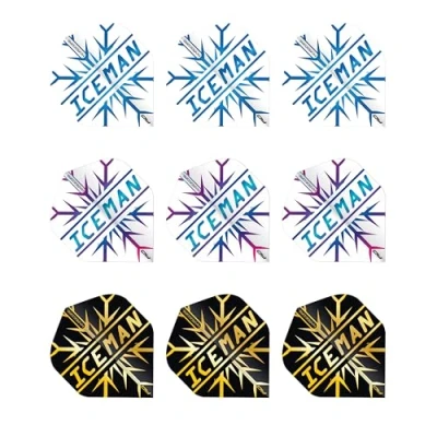 Image of RED DRAGON Gerwyn Price Iceman Hardcore dart Flight pack 3 sets per (9 flights in total)