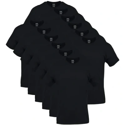 Image of Gildan Men&#039;s Crew T Shirts, Multipack, Style G1100, Black (12 Pack), Medium