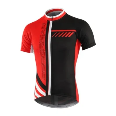Image of BERGRISAR Men&#039;s Cycling Jerseys Short Sleeves Bike Bicycle Shirt 002red M
