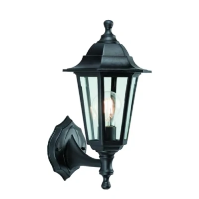 Image of Mayflower Traditional Style Black Outdoor Garden Security Porch Weatherproof Wall Light Lantern IP44 Rated Reversible
