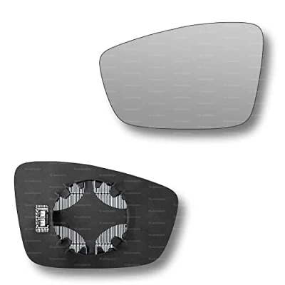 Image of Less4spares Replacement Wing Mirror Glass Left Compatible with Seat Mii 2011 2021 CLIP ON Passnager Near Side N/S Heated Convex