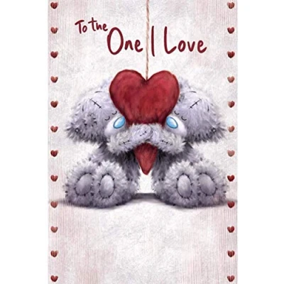Image of Me To You Bear One I Love Softly Drawn Valentine&#039;s Day Card